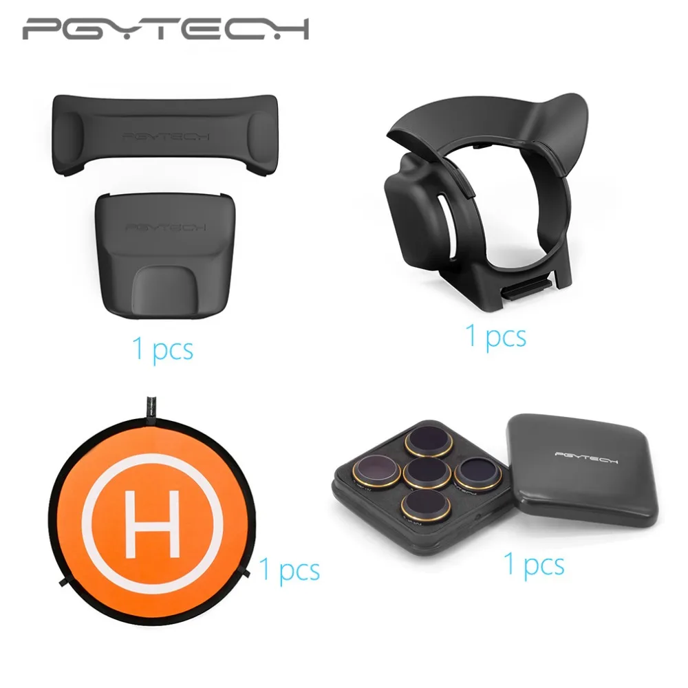 

PGYTECH 1 Set Include 75CM Fast-fold Landing Pad & Propellers Motor & Lens Hood&5pc HD Lens Filter Set for DJI Mavic Pro