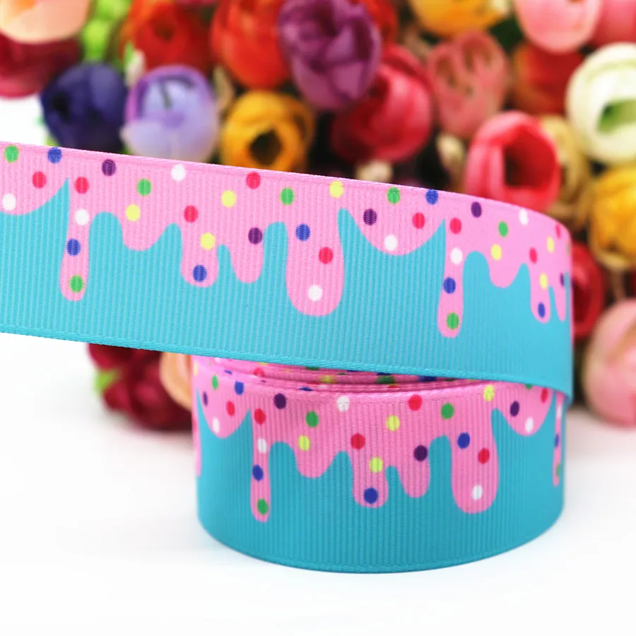 Grosgrain Ribbons 25mm 5 Yards Cute Animal Pattern Diy Handmade 100% Polyester grosgrain ribbon,polyester ribbon