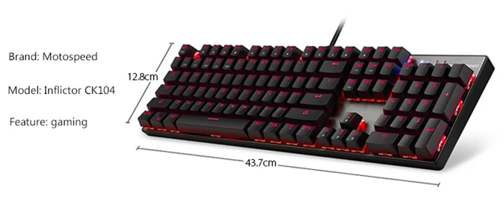 MOTOSPEED CK104 русская английская механическая клавиатура с RGB подсветкой анти-ореолы игровая клавиатура для Teclado игровой компьютер