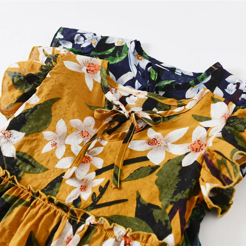 Children's Dresses Vintage Short Sleeve Ruffles Sundress Casual Kids Clothes Floral Dress Baby Party Summer Beach Dress 0-4y Children's Dresses Vintage Short Sleeve Ruffles Sundress Casual Kids Clothes Floral Dress Baby Party Summer Beach Dress 0-4y