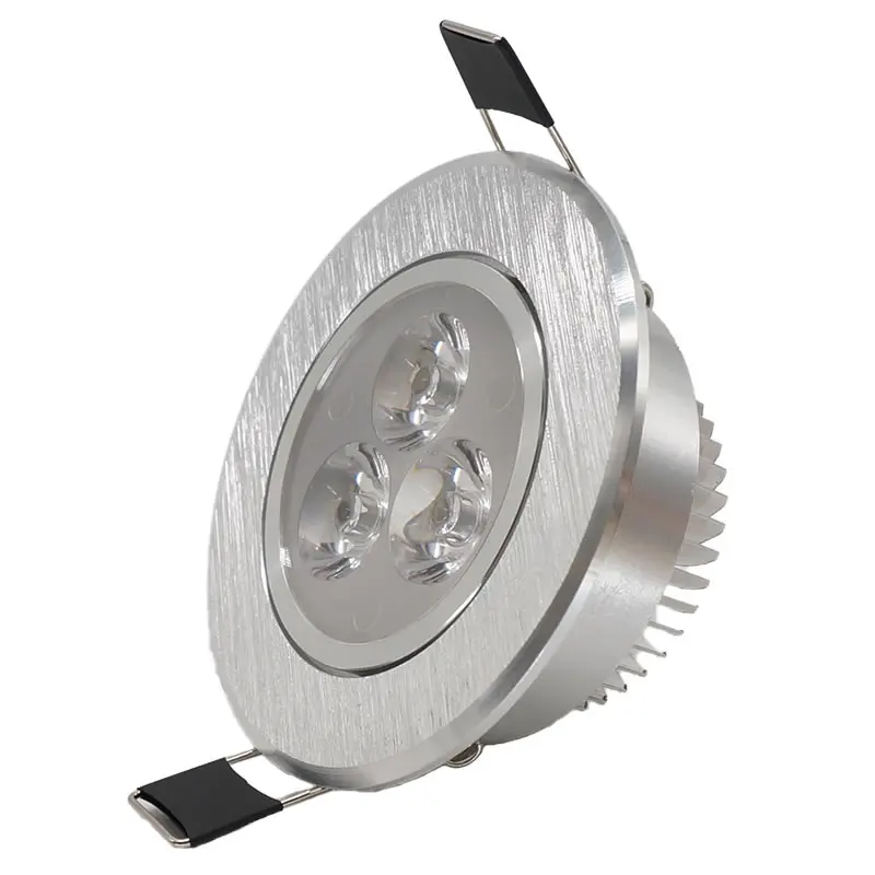 Матовый серебристый 3 Вт светодиодный встраиваемый потолочный светильник с регулируемой яркостью s лампа AC110-240V или 12 В Светодиодный светильник Точечный светильник для дома UL CE