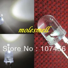 20 шт. 0,5 Вт 10 мм 250000mcd светодиодный светильник-ультра яркие белые светодиоды DIY 10 мм светоизлучающий диод