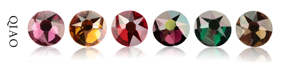 QIAO цвет покрытие серии Нежный AB Цвет SS16 SS20 8 большой 8 маленький кристалл стекло стразы горячей фиксации Стразы драгоценный камень