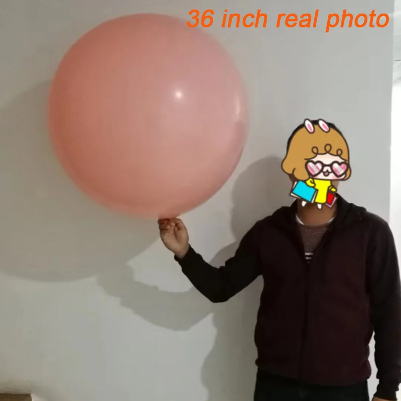 5/18/36 дюймов Красивые гигантские розовые персиковые круглые шары Jumbo Macaron Pastel Baloes