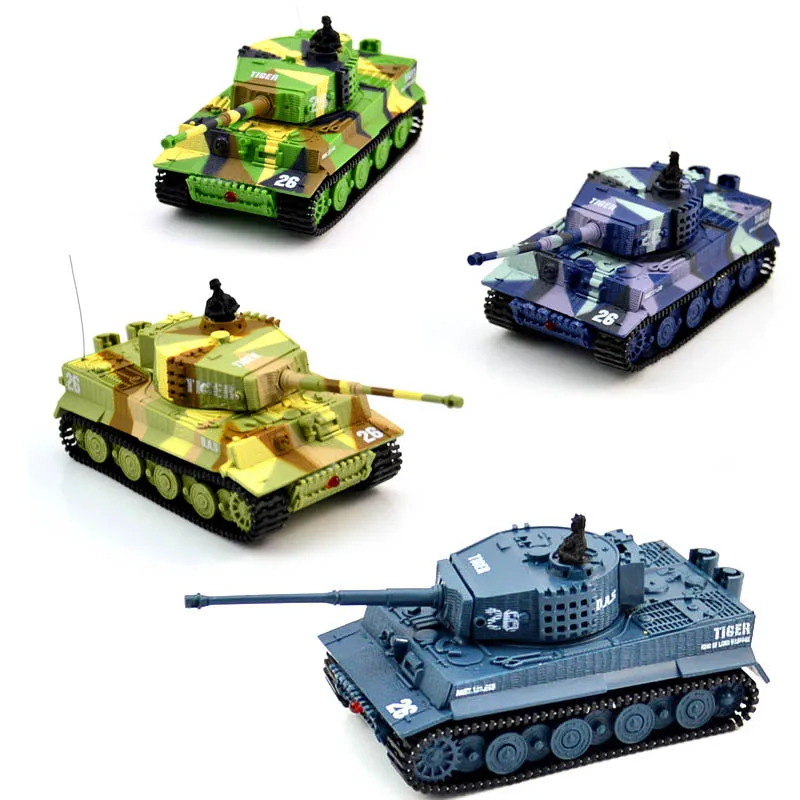 

14CH 1:72 Geman Mitlitary Tiger Great Wall 2117 Remote Control Tank Mini Battle launch vehicle Panzer Tank Camouflage Yellow