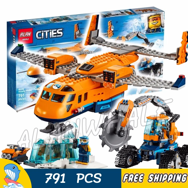 

731pcs City Arctic Supply Cargo Plane Ice Cutter Vehicle Explorer 10996 Model Building Blocks Toys Bricks Compatible With lego