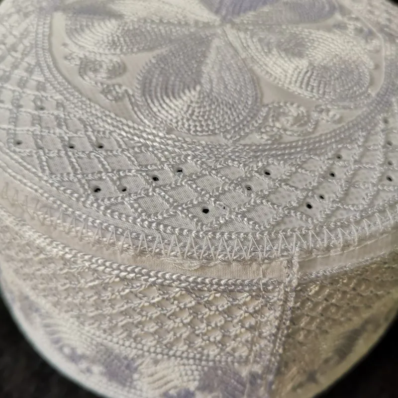 White Musulman Hats Beanie kippah Arabic Islamic Caps For Men Headscarf Islamic Man Bonnet India Prayer Muslim Weaving Halal Hat