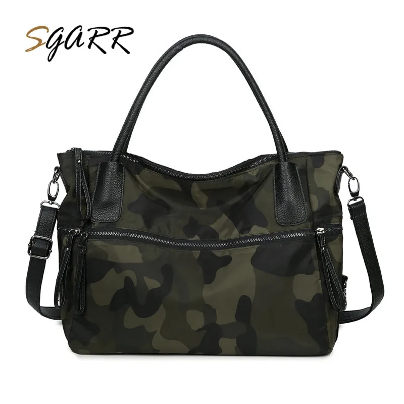 

Oxford Casual Women Tote Handbag Large Capacity Female Travel Shoulder Bags Military Camouflage New Style Cheap Famous Brand