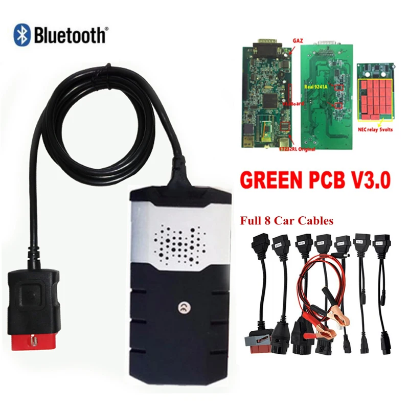

2018 V3.0 PCB scanner for delphis VD ds150e CDP Plus with bluetooth relays 2015R3 keygen new diagnostic tools and car cables