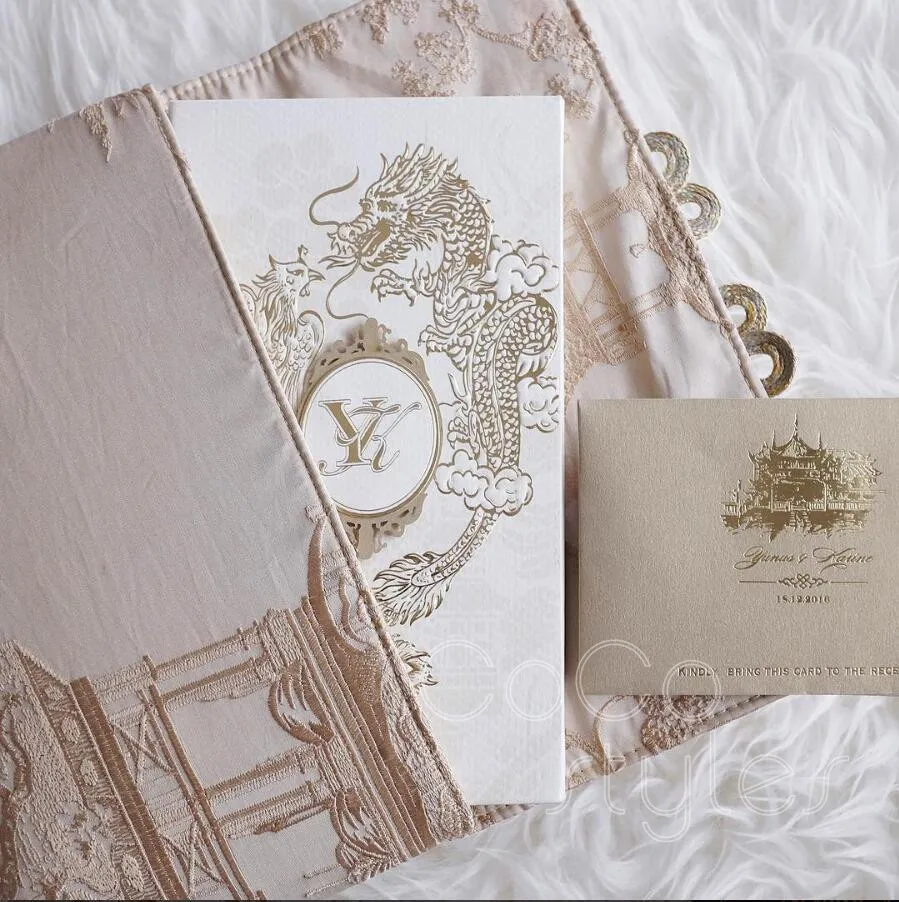 Cocostyles custom personalized super luxury invitation card with acrylic box and silk bag for royal - 32878360003