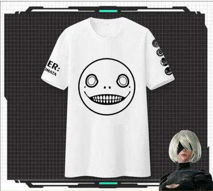 Новинка футболка NieR:Automata Game 2B YoRHa № 2 Тип B искусственная кожа летние хлопковые