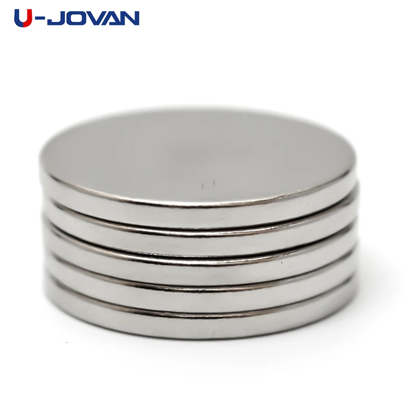 

U-JOVAN 5pcs 20 x 2 mm N50 Super Strong Powerful Round Ndfeb Magnet Rare Earth Permanent Neodymium Magnets