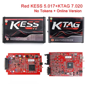 

VSTM Red EU Ktag K TAG V7.020 KESS V2 V5.017 SW V2.23 Master ECU Chip Tuning Tool K-TAG 7.020 Online Operate Better KTAG V7.003