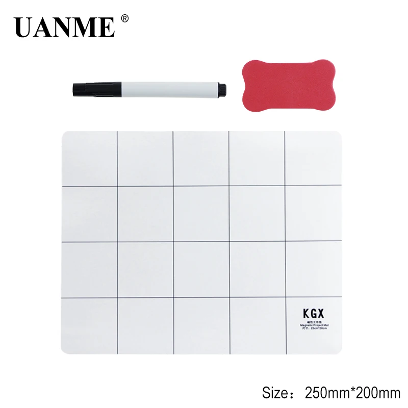 UANME 20X25CM 25X30CM магнитный коврик для проекта Рабочая панель с маркером ластик
