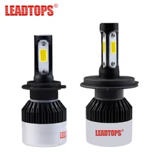 LEADTOPS Car Headlights Kits H7 LED H4 HB3 H11 HB3 9005 HB4 9006 Auto Bulb – 6500K CCT 72W 9000LM – Automobiles Headlamp DD
