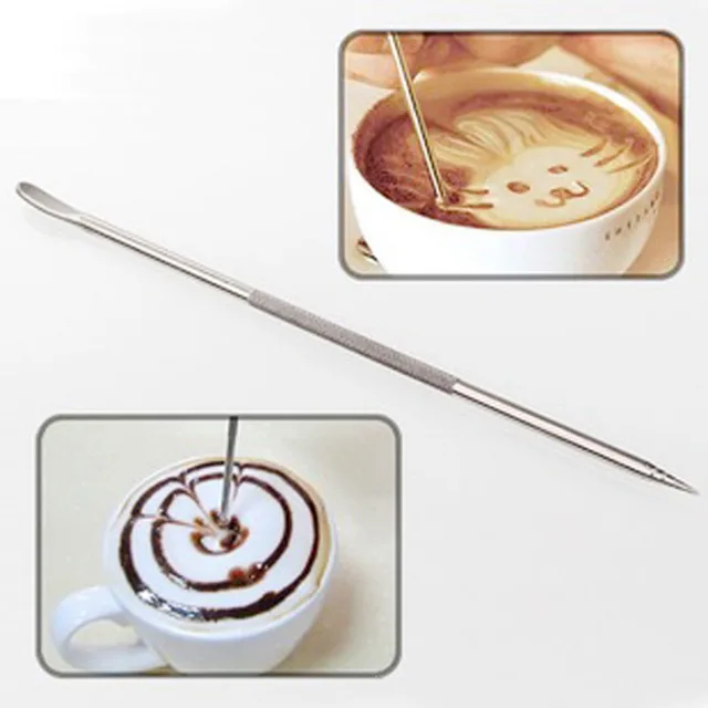 Best Offers Top Quality Stainless Steel Barista Cappuccino Latte Espresso Coffee Decorating Pen Art Household Kitchen Cafe