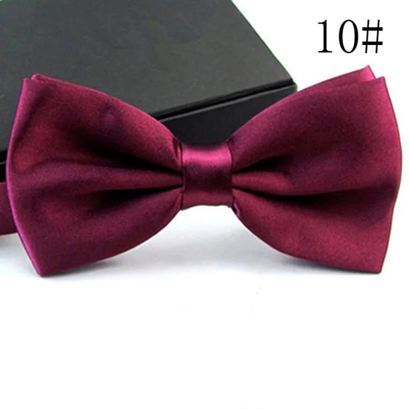 Men Plum Purple 35 цветов, однотонные модные галстуки-бабочки для жениха, мужчин, детей, торжественные цветные галстуки-бабочки для мужчин, свадебные галстуки-бабочки - Цвет: Men Plum Purple