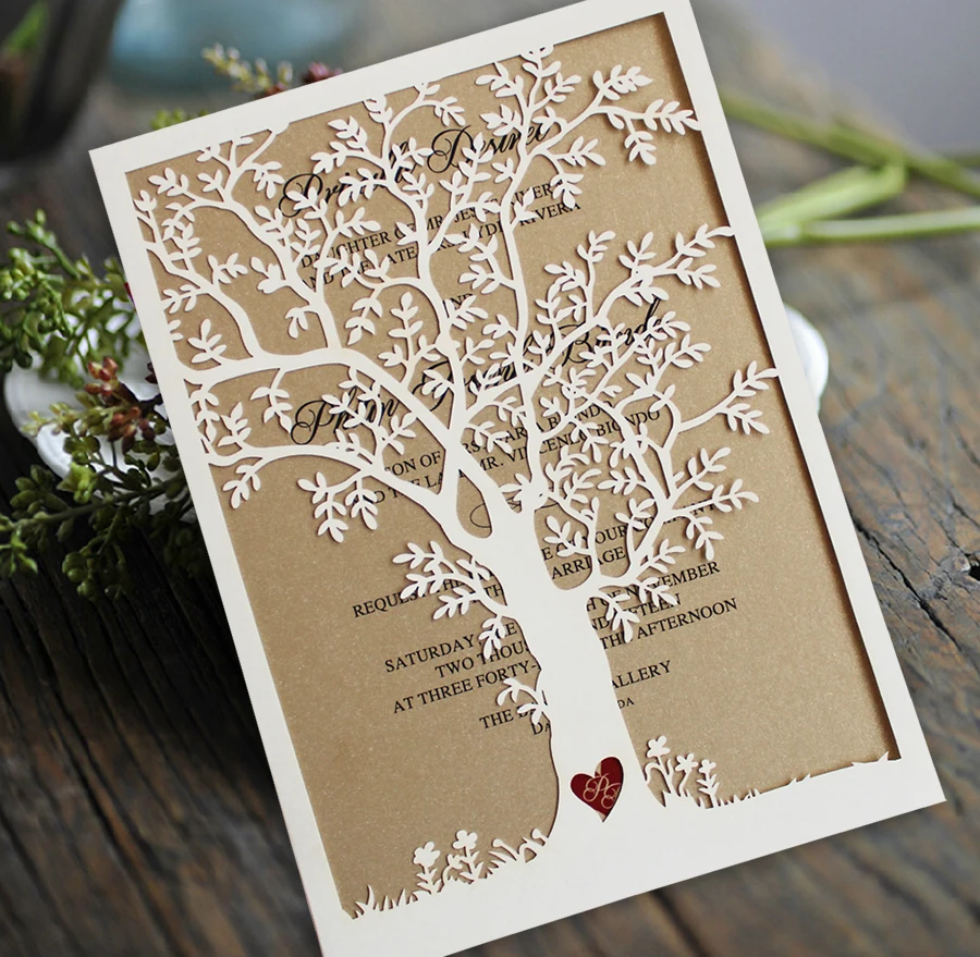 Cartes Invitation Mariage Arbre