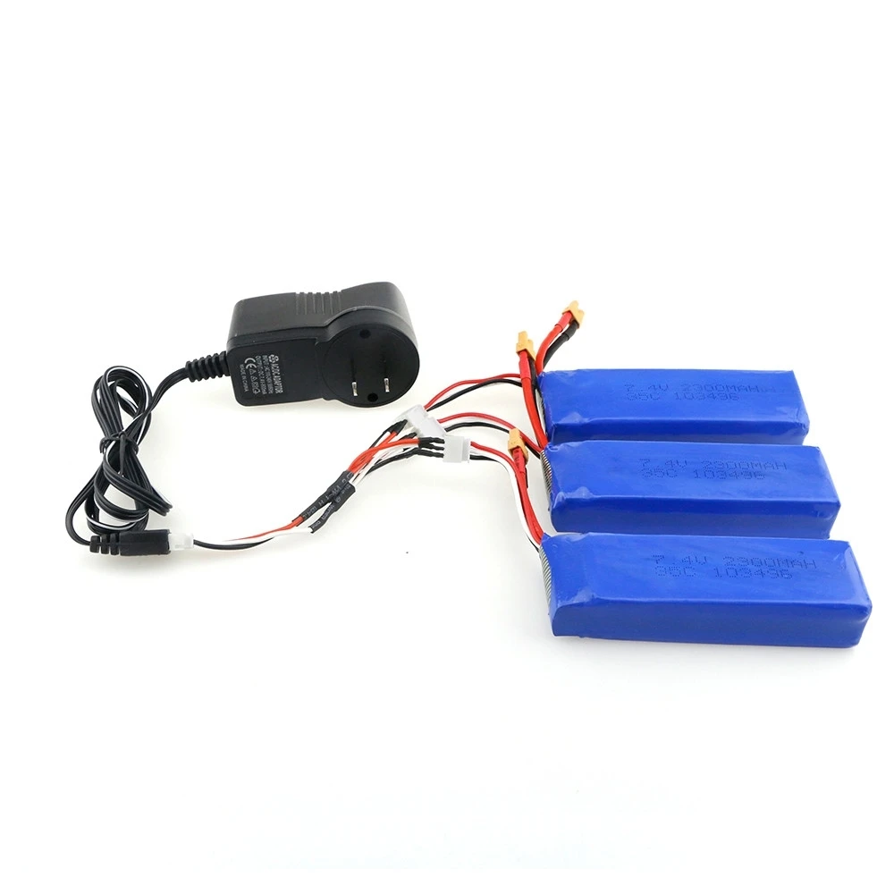 

HIPERDEAL 3PCS XT30 Plug 7.4V 2300mAh 35C LiPo Battery For MJX Bugs 6 And Other RC H30