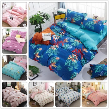 

New Fashion Stylish Bedding Set 3pcs/4pcs Kids Student Soft Cotton Bed Linen Single Twin Queen King Size Duvet Cover 1.5/1.8/2 m