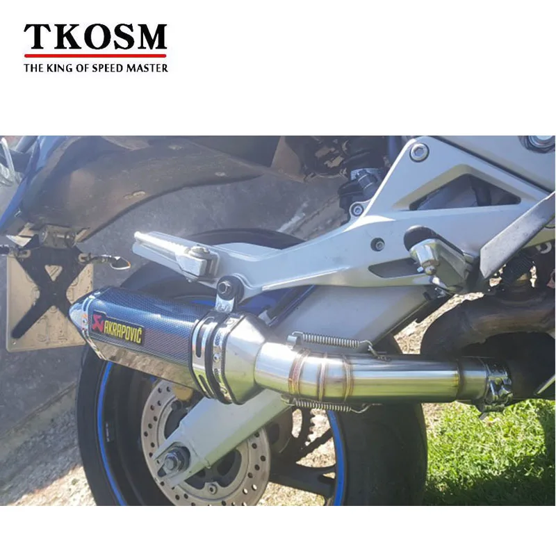 

CBR600 Motorcycle Exhaust Pipe Full System CB600F Escape Middle Link Pipe Stainless Steel Exhaust Muffler Motorbike Connect Pipe