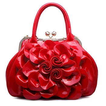 

Women Bag Pu Leather Tote Brand Name Bag Ladies Rose Flower Handbag Lady Evening Bags Female Messenger Bags Travel Fashion Sac