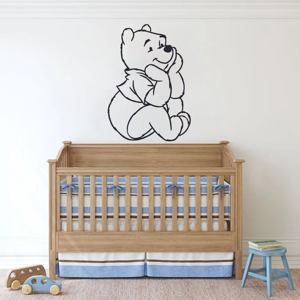 

Pooh Bear Wall Decals Cartoon Wall Stickers Winnie The Pooh Children Room Decors Cute Home Sticcker Bedroom Decor B578