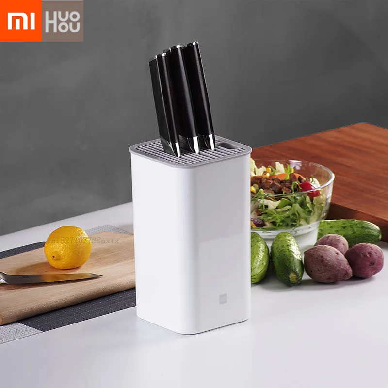 

Xiaomi Mijia Huohou Kitchen Knife Stand Tool Holder Multifunctional Tool Holder Knife Block Cooktops Tube Shelf Chromorphous