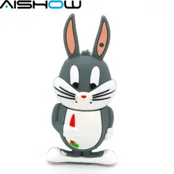 Humor rabbit USB флешка реального ёмкость 64 ГБ 32 8 ГБ 4 большие уши кролики ручка диск memory stick 16 ГБ U диск