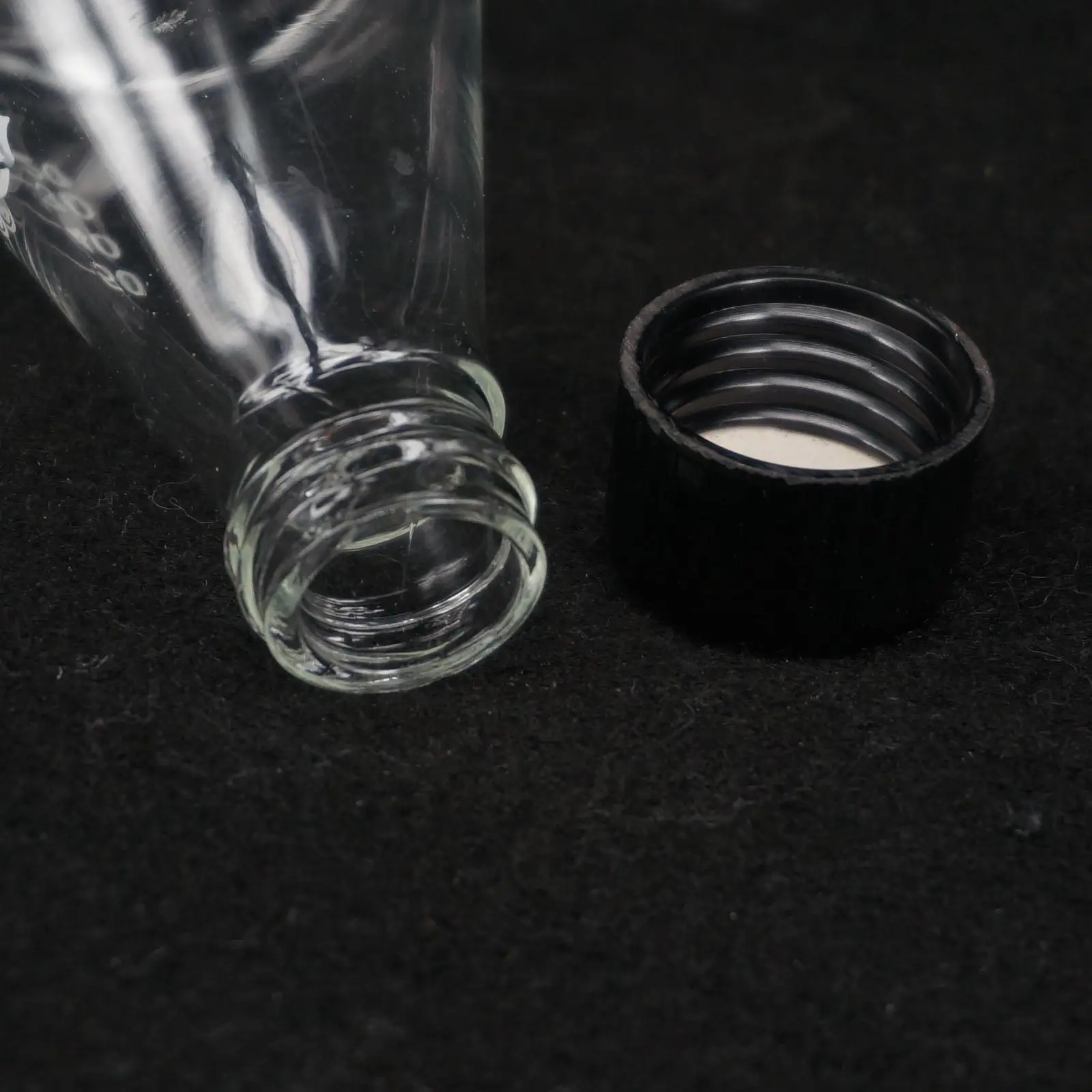 Borosilicon Glass 50ml Conical Erlenmeyer Narrow Mouth Screw Cap Flask Lab Glassware