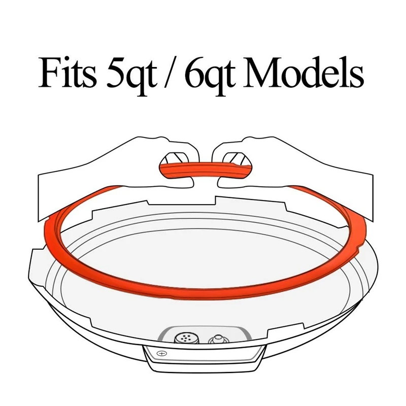 Силиконовое уплотнительное кольцо для скороварки горшок аксессуары, подходит 5 или 6 моделей Quart, красный, синий и общий прозрачный белый, P