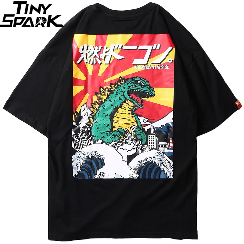 

2019 Men T-Shirt Hip Hop Japanese Monster T Shirts Harajuku Streetwear Cartoon Tshirt Print Summer Tops Tees Short Sleeve Cotton