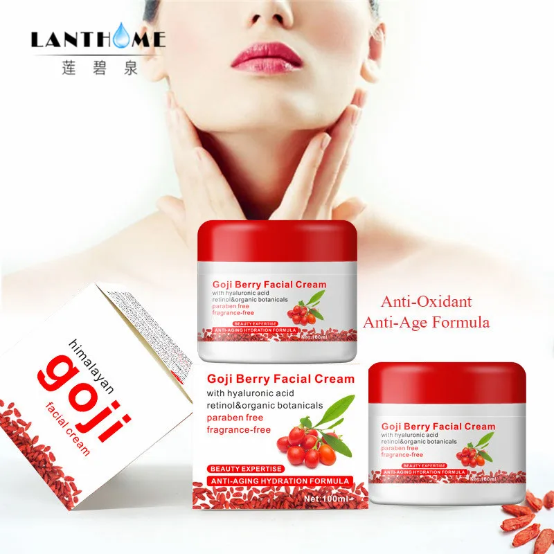 

Hyaluronic acid goji cream goji berry facial cream medlar multi effect anti aging wrinkle Inhibit the activity of tyrosinase