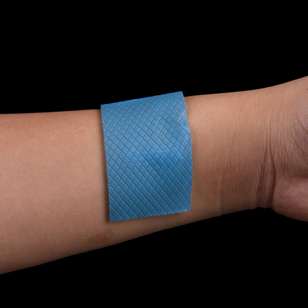 Силиконовый синего цвета патч для удаления многоразового использования гель от угрей рубцов терапия силиконовый пластырь для удаления травм ожога лист для восстановления кожи 3,5*12 см