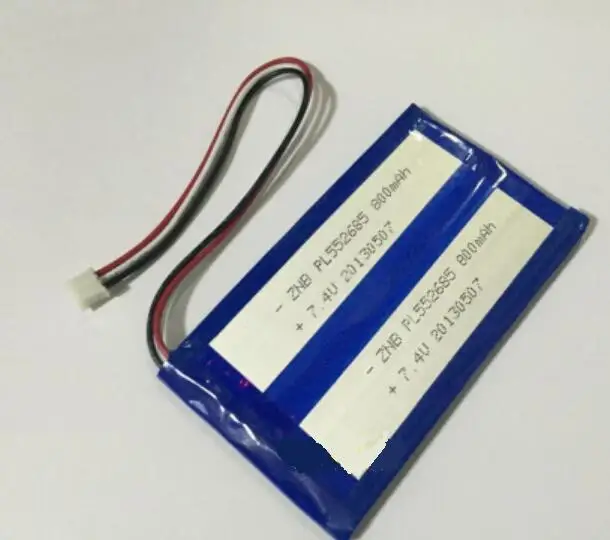 

Free shpping 1pcs/lot 7.4V 552685 800mAh polymer lithium battery li-ion rechargeable battery