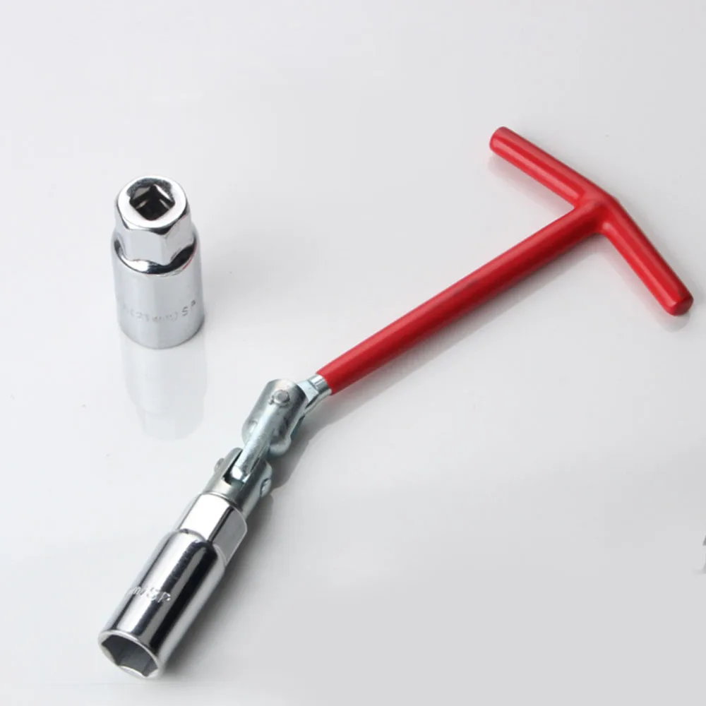 

Universal T-Bar Handle Spark Plug Removal Tool 16mm 21mm Socket Joint Improved for Spark Plug Isolator Protection Retention