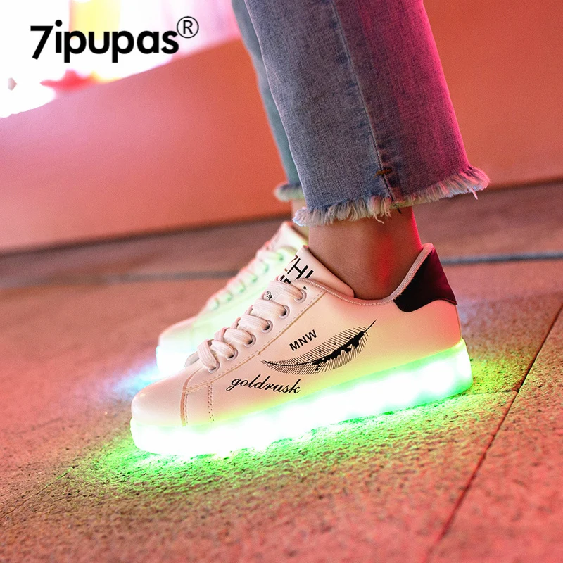 7ipupas 2018 горячая Распродажа детские кроссовки с принтом листьев граффити