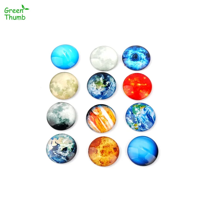 1set 30mm Time Gem Fridge Sticker High Quality Cosmic Moon Planet Fashion Crystal Glass Refrigerator Stickers | Дом и сад