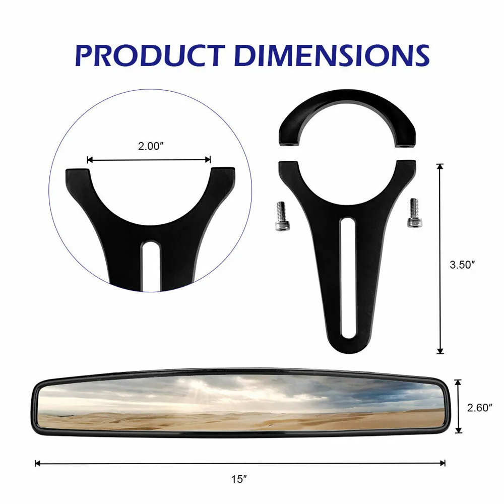 KEMiMOTO UTV зеркало заднего вида " зажим для Can Am Commander Maverick 800 1000 для POLARIS RZR XP 900 Ranger широкое гоночное зеркало