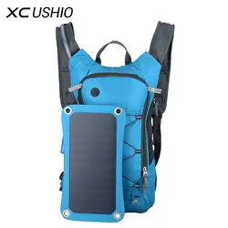 Открытый солнечная панель USB зарядное устройство велосипедный гидратации рюкзак с 2L воды мешок кемпинг Путешествия ранец для Открытый