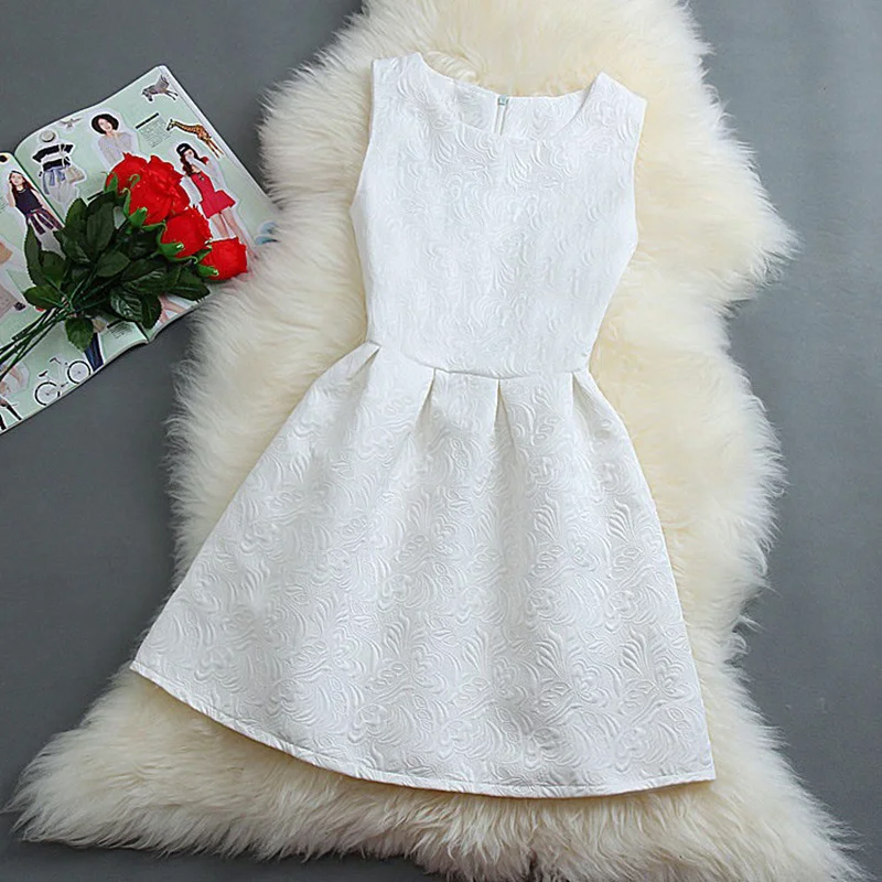 Kostlish New Fashion Summer Women Dress O-Neck Sleeveless A-Line Mini Casual Dresses 2017 Elegant Evening Party Dresses Sundress (29)