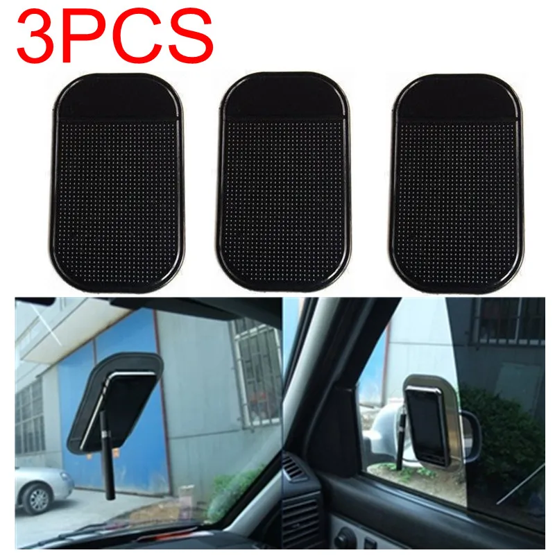 3pcs lot Free Shipping font b Car b font Use Black Anti Slip Mat Silicon Gel