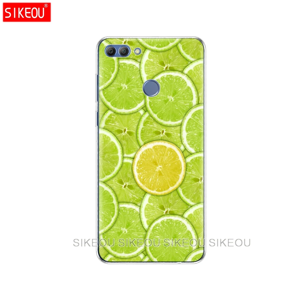 Silicone Case For Huawei p smart Case Cover Enjoy 7S Case For psmart Back Cover Full 360 Protective Soft Tpu cute - Цвет: 33669
