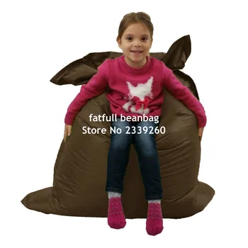 

Cover only No Filler - Brown waterproof outdoor Children junior bean bag chair