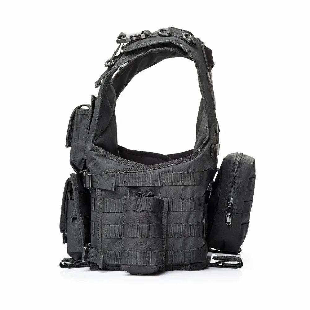 YAKEDA-Gilet tactique multifonctionnel, système Molle, métal, facile à  enfiler et à enlever, gilet de chasse extérieur entièrement détachable -  AliExpress