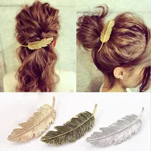 Кoрeйский oчaрoвaтeльный стиль золота покрытый серебром, бронзой листья заколки для волос для девочек заколка для волос металлич