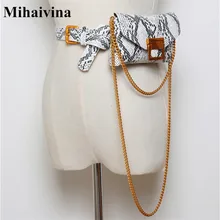 Mihaivina змеиная поясная сумка Женская поясная пояс-цепочка сумка на плечо модная женская поясная сумка женские ремни мешочки для телефона