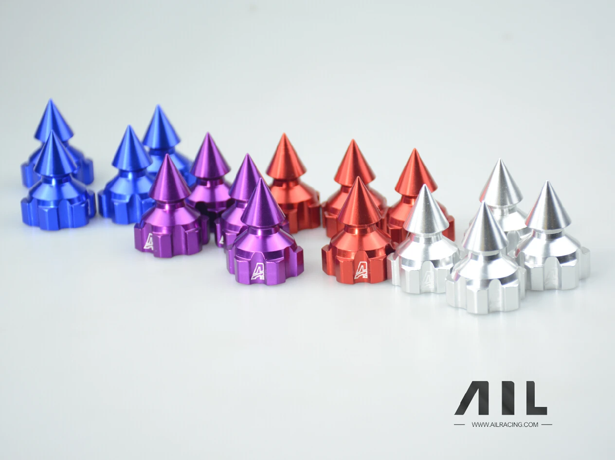 

AIL RC 1/5 rc car gas wheel nut Aluminum alloy sharp angle spine prevent dust nut V2 version for hpi baja rv km