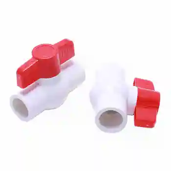 

1/2inch Inner Dia Full Port Nonslip Handle Lever U-PVC Ball Valve 2pcs