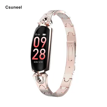 

Csuneel Women Smart Watch Steel Strap Waterproof Heart Rate Monitoring Bluetooth Fitness Bracelet Smartwatch Android/IOS